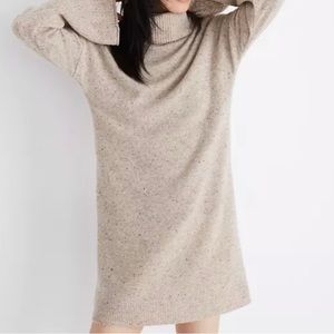 Madewell NWOT Foldover Turtleneck Sweater Dress Large L Winter Dress